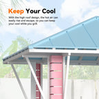 Modern Shade Permanent Coastal Dream Outdoor Bar & Grill Gazebo, Galvanized Steel Pavilion for Backyard, Pool, BBQ & Party