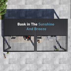 Modern Shade Aurora 10'x20' Louvered Pergola, Adjustable Waterproof Roof with Drainage, Reinforced Frame for Patio & Deck, Black