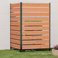Modern Shade 5'x3' Natural Wood Privacy Fence Screen (2 Panel) - Outdoor Deck/Balcony Panel, Conceals Trash Cans/AC