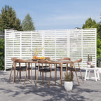 Modern Shade Outdoor Metal Privacy Screen - 72"H x 48"W 4-Panel White Stable Freestanding Patio Screen