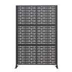 Modern Shade 74"Hx19"W Metal Privacy Screen - Black Freestanding Outdoor Fence Panel for Privacy/Space Division