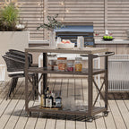 Modern Shade Outdoor Grill Cart, Heavy Duty Table with Wheels, Waterproof Top, Blackstone Compatible