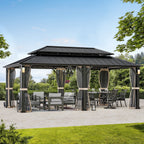 Modren Shade The Horizon 12'x20' Hard Top Gazebo W/ Solar LED light