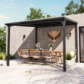 10'x10' StoneCreek Wall-mounted Lean to Hardtop Gazebo with Galvanized Steel Roof