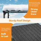 10'x10' StoneCreek Wall-mounted Lean to Hardtop Gazebo with Galvanized Steel Roof