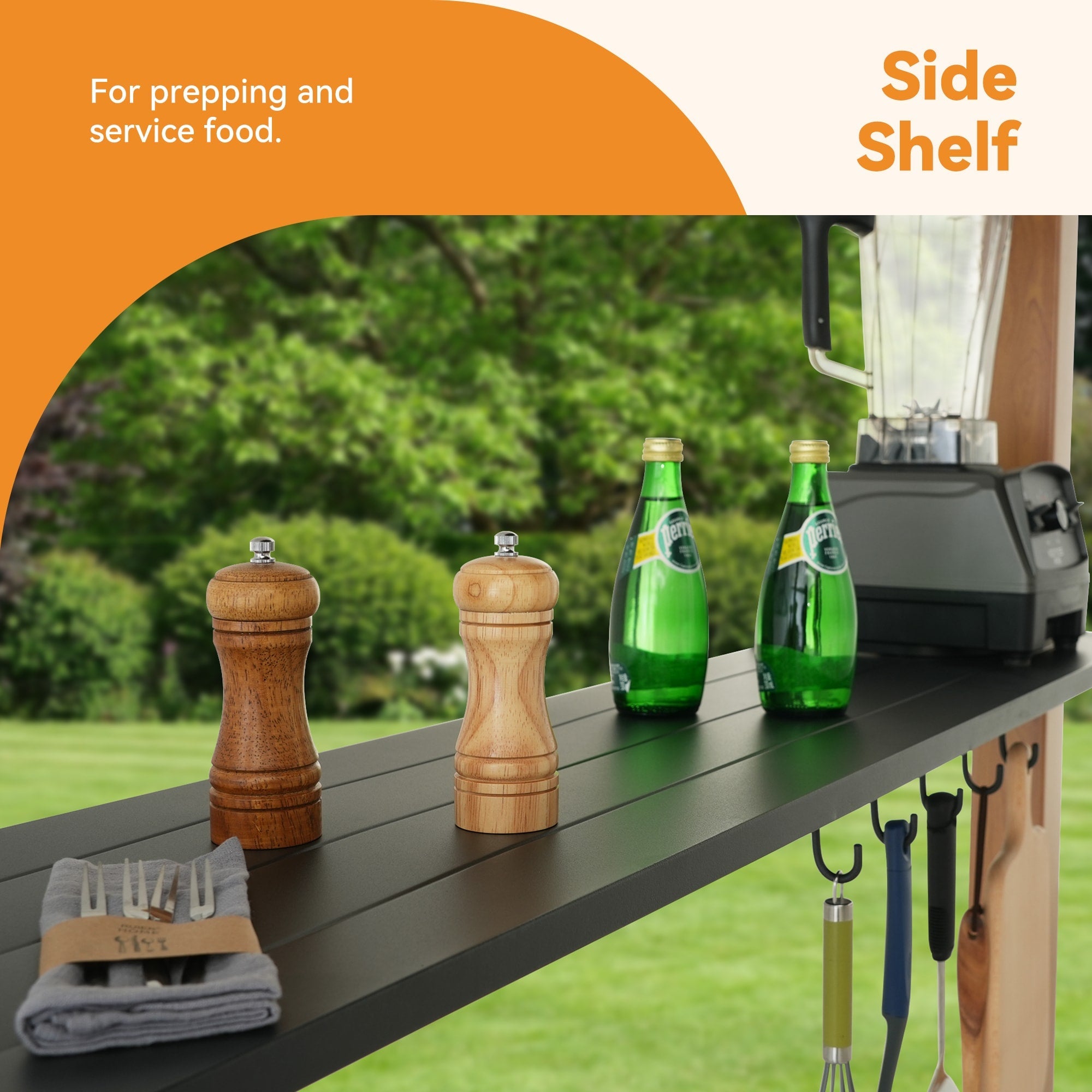 6'x12' The Smoke Shack Hardtop Grill Gazebo with Sloped Roof