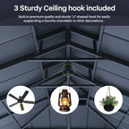 Modern Shade 12' x 20' Metal Hardtop Gazebo with Double Roof, 6 LED Lights, USB Ports, Curtains & Netting