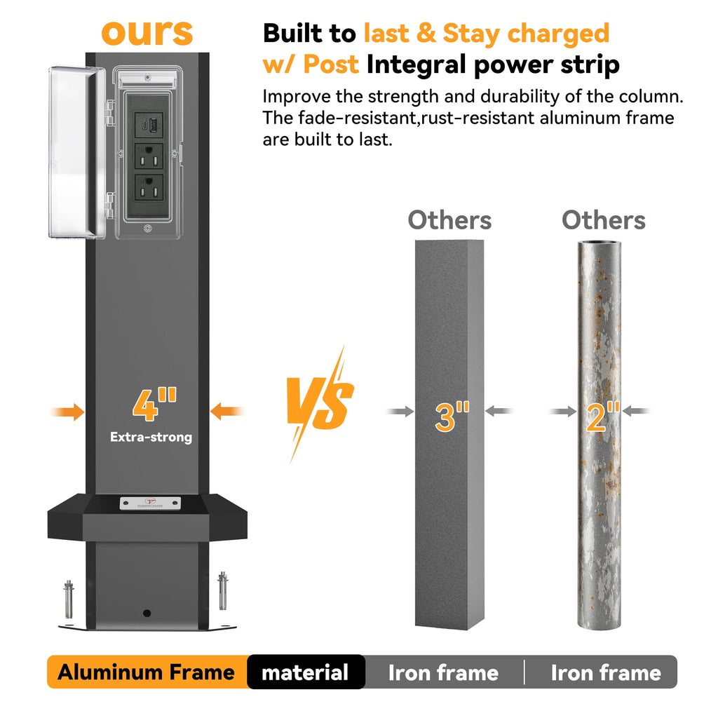 Modern Shade 6‘x 8‘ Gazebo featuring rustproof steel roof, practical storage shelves and lighting hook weather-resistant for backyard bbqs Black