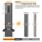 Modern Shade 6‘x 8‘ Gazebo featuring rustproof steel roof, practical storage shelves and lighting hook weather-resistant for backyard bbqs Black