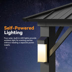 Modern Shade Horizon 12'x12' Hard Top Gazebo W/ Solar LED light