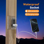 Modern Shade 12‘x20’ Hardtop Gazebo with Steel Double Roof 6 LED Lights USB Charging Port Netting Curtains Weather-Resistant Outdoor Shelter Wood-Look Design