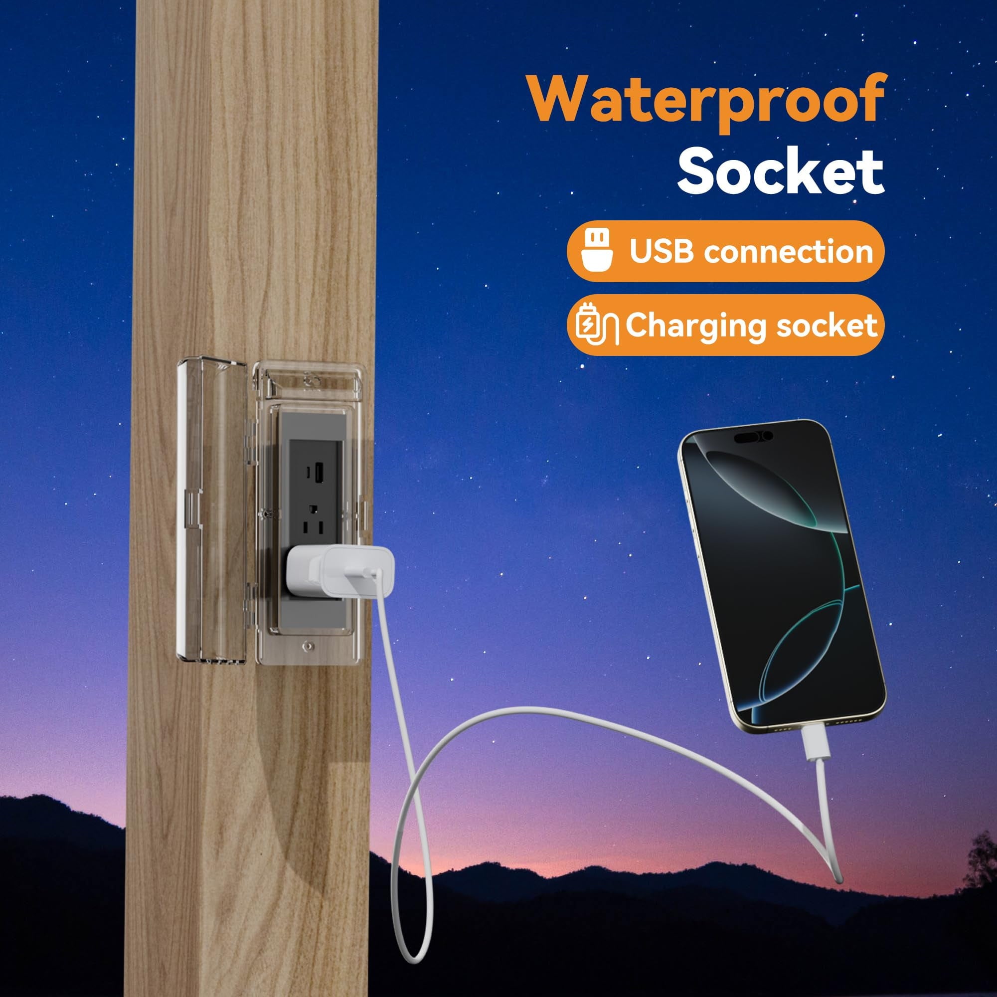 Modern Shade 12‘x20’ Hardtop Gazebo with Steel Double Roof 6 LED Lights USB Charging Port Netting Curtains Weather-Resistant Outdoor Shelter Wood-Look Design