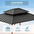 FONA Horizon 12'x14' Hard Top Gazebo W/ Solar LED light