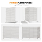 Modern Shade 72"x48" Freestanding Privacy Panel - White Decorative Screen for Patio/Deck Privacy & Space Division