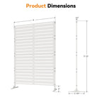 Modern Shade 72"x48" Freestanding Privacy Panel - White Decorative Screen for Patio/Deck Privacy & Space Division