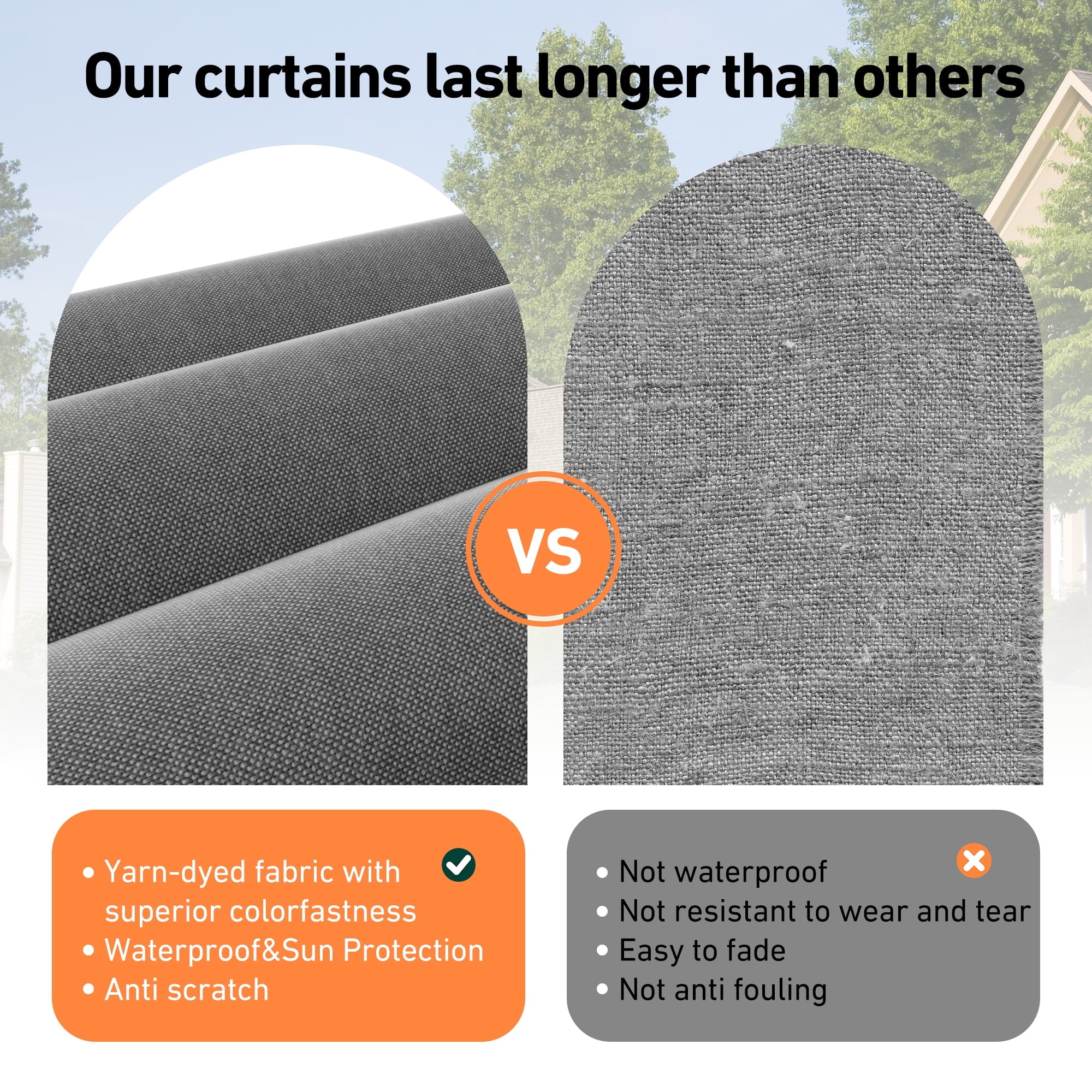 Modern Shade 10‘x12’ Pergola Privacy Curtains Mosquito Net Universal Replacement 6 Panel Sidewalls for Outdoor Louvered Gray