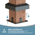 FONA12' x 20' Cedar Wood Hardtop Gazebo, Rot-Resistant Grill Shelter for Backyard or Patio