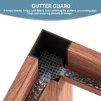 Modern Shade 10‘x20’ Louvered Pergola Heavy Duty Steel Frame Adjustable Waterproof Roof USB Charging Deck Wood Grain Finish Integrated Drainage