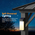 Modern Shade Horizon 10'x14' Hard Top Gazebo W/ Solar LED light
