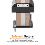 Modern Shade 12‘x20’ Hardtop Gazebo with Steel Double Roof 6 LED Lights USB Charging Port Netting Curtains Weather-Resistant Outdoor Shelter Wood-Look Design