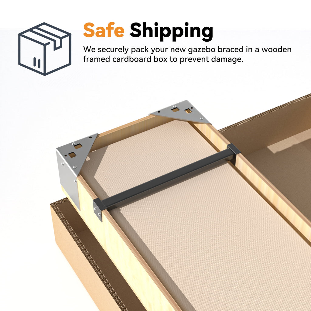 Modern Shade 12' x 16' Hardtop Gazebo with Double Roof, 4 LED Lights, USB Ports, Netting & Curtains