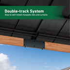 FONA Tranquil Grove Wood Gazebo 12' x 24', Permanent Grill Gazebo with Galvanized Steel Hardtop Roof, Cedar Framed Wooden Pavilion for Garden, Backyard