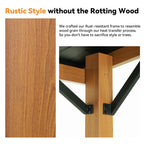 Modern Shade 6‘x12’ Hardtop Grill Gazebo with Shelf, Bottle Opener and Hooks, Rustproof Wood-Look Aluminum Design for Backyard Garden and Patio Brown